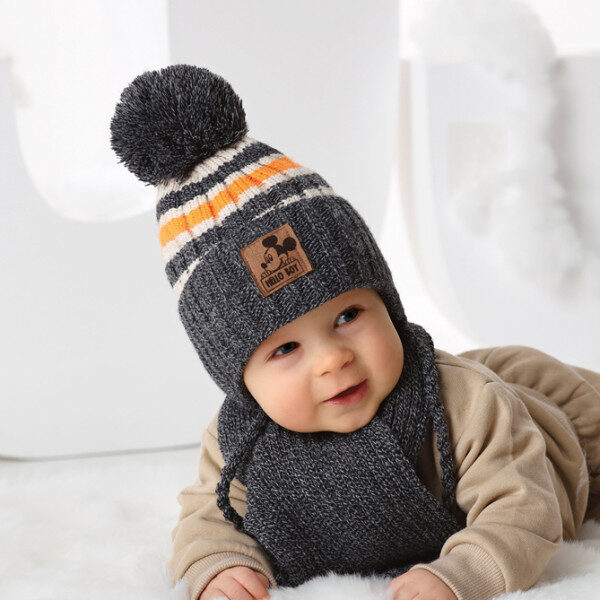 Chlapčenská zimná čiapka a šál 2-895