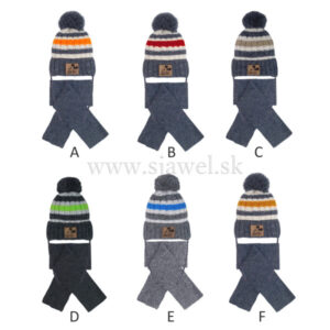 Chlapčenská zimná čiapka a šál 2-895
