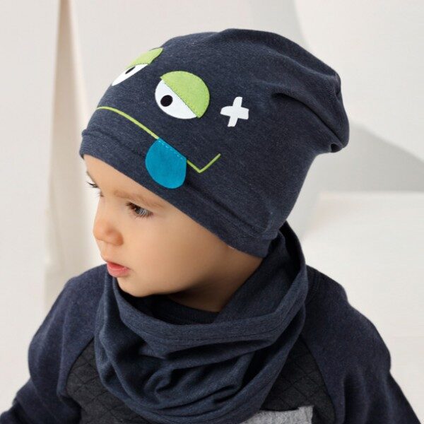 Chlapčenská čiapka s nákrčníkom 1-214