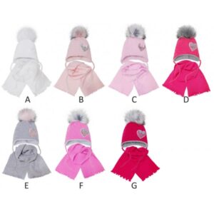 Dievčenská zimná čiapka a šál 1-716