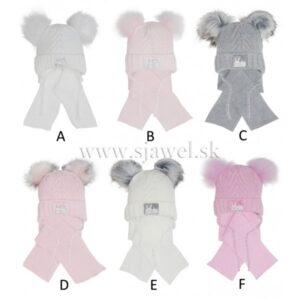 Dievčenská zimná čiapka a šál 2-792