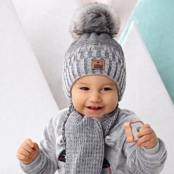 Chlapčenská zimná čiapka a šál 2-836