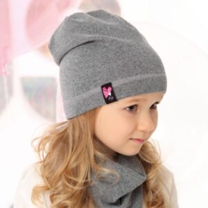 Obojstranná jarná čiapka pre dievča 3-134