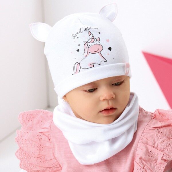 Dievčenská čiapka s nákrčníkom 3-176