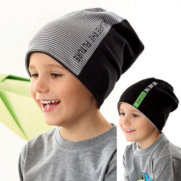 Obojstranná jarná čiapka pre chlapca 3-292