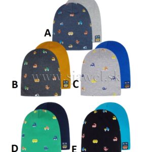 Obojstranná jarná čiapka pre chlapca 6-204