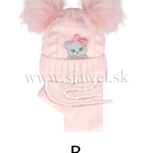 Dievčenská zimná čiapka a šál 3-773