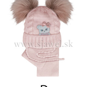 Dievčenská zimná čiapka a šál 3-773