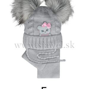 Dievčenská zimná čiapka a šál 3-773