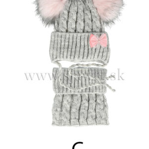 Dievčenská zimná čiapka a šál 3-778