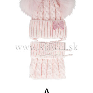 Dievčenská zimná čiapka a šál 3-778