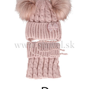 Dievčenská zimná čiapka a šál 3-778
