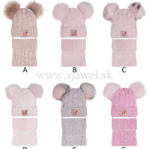 Dievčenská zimná čiapka 3-742
