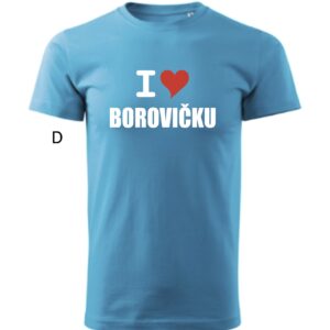 Vtipné pánske tričko-I love borovičku-12014