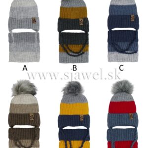 Chlapčenská zimná čiapka s tunelom 2-879