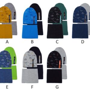 Chlapčenská zimná čiapka s nákrčníkom 2-847