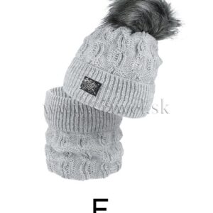 Dievčenská zimná čiapka s nákrčníkom 4-733