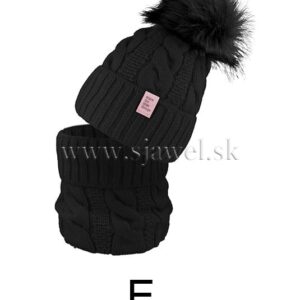Dievčenská zimná čiapka s nákrčníkom 4-735