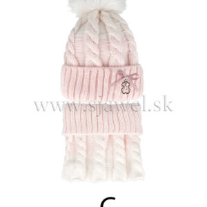 Dievčenská zimná čiapka s nákrčníkom 4-741