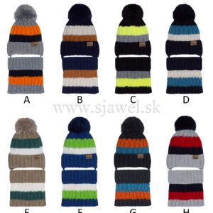 Chlapčenská zimná čiapka s nákrčníkom 4-806